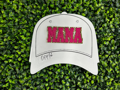 MAMA Chenille & Embroidered Glitter Patch
