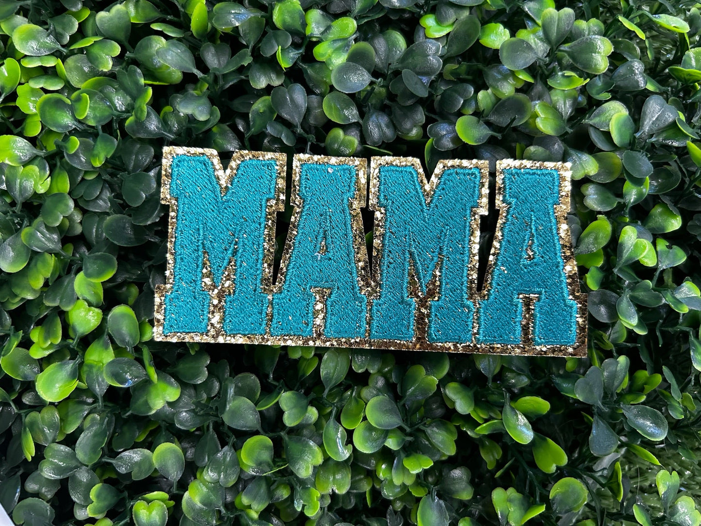 MAMA Chenille & Embroidered Glitter Patch