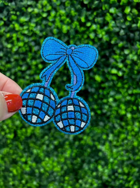 Cherry Glitter Disco Ball Patch