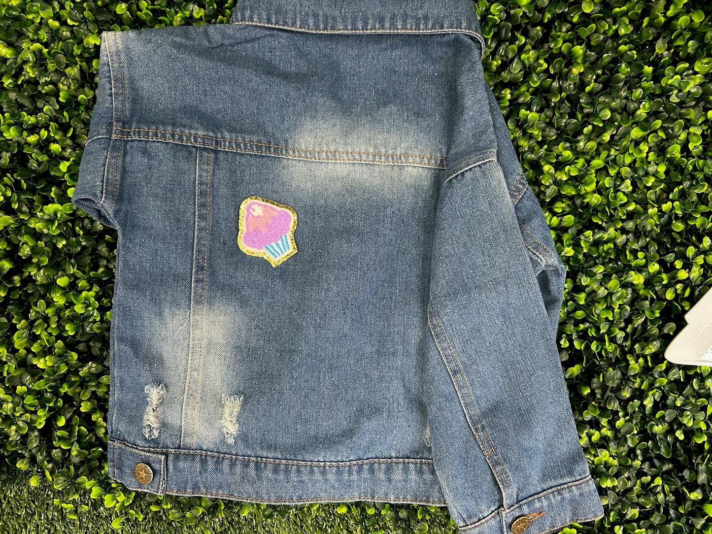 Cupcake Chenille & Glitter Patch