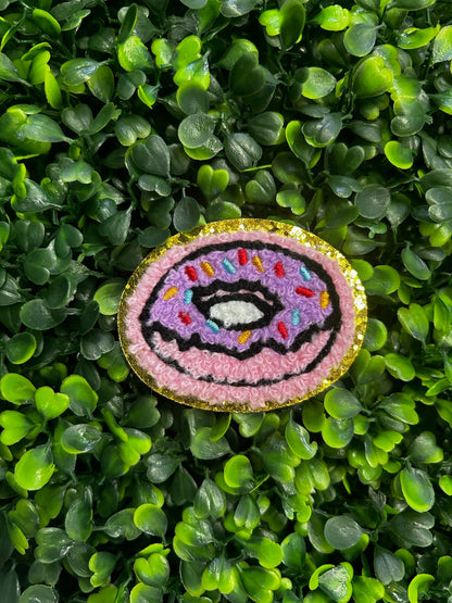Donut Chenille & Glitter Patch
