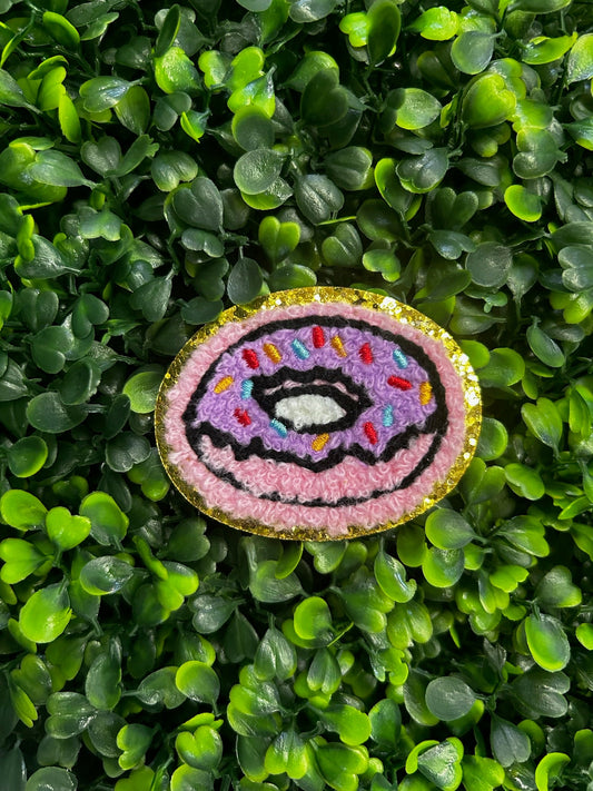 Donut Chenille & Glitter Patch