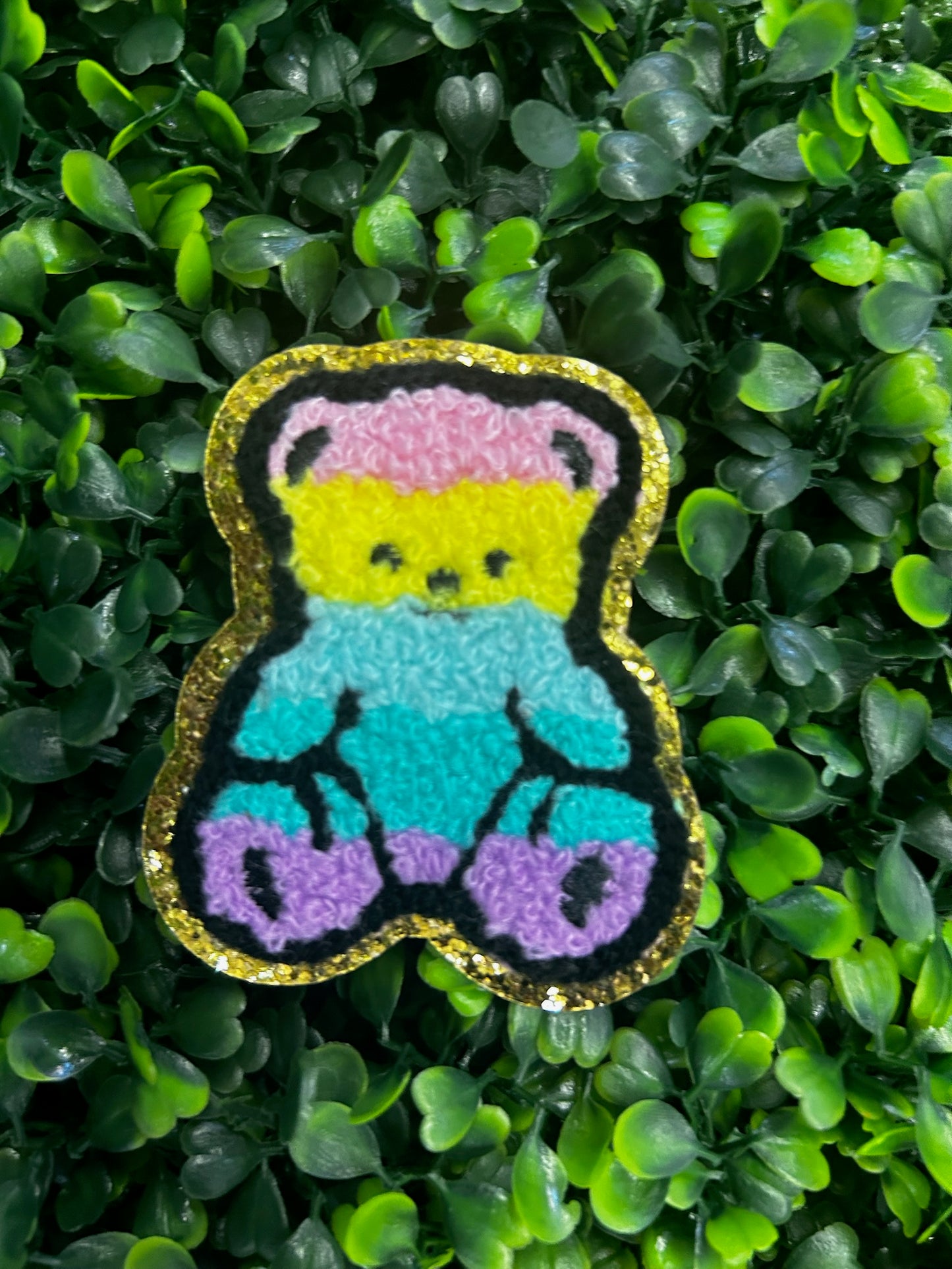 Rainbow Bear Chenille Patch
