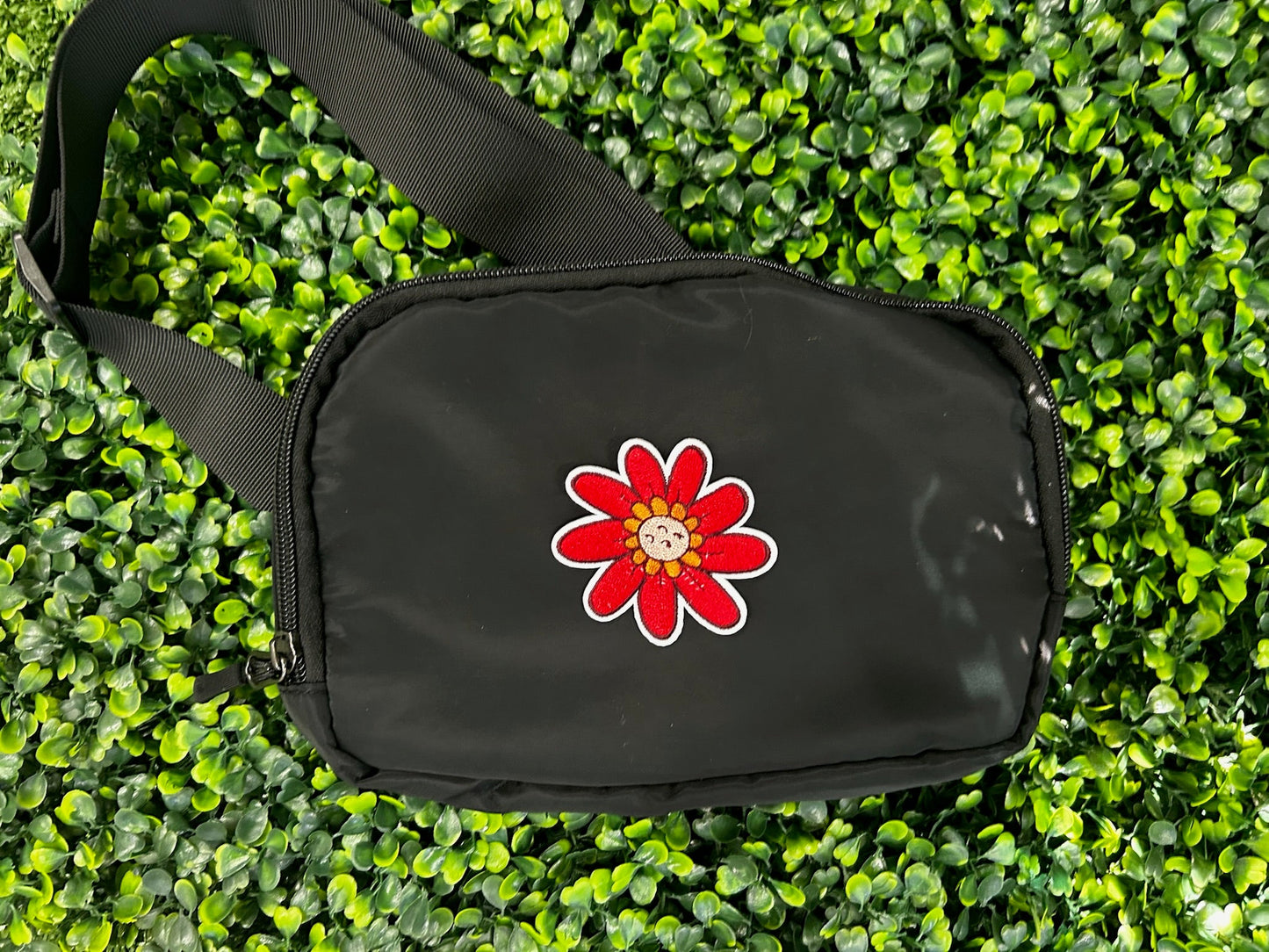 Red & Orange Sunflower Embroidered Patch