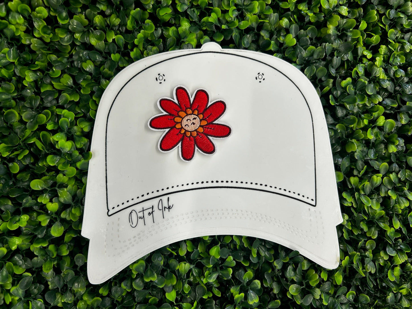 Red & Orange Sunflower Embroidered Patch