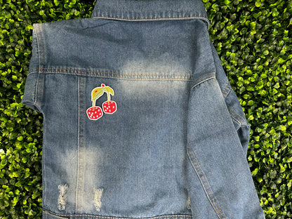 Red Cherry Dice Embroidered Patch