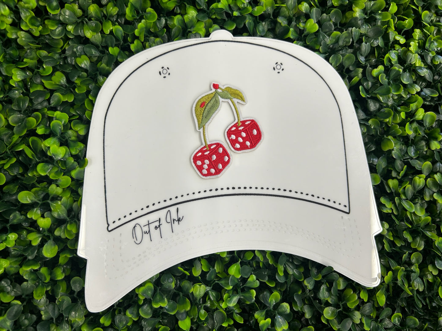 Red Cherry Dice Embroidered Patch