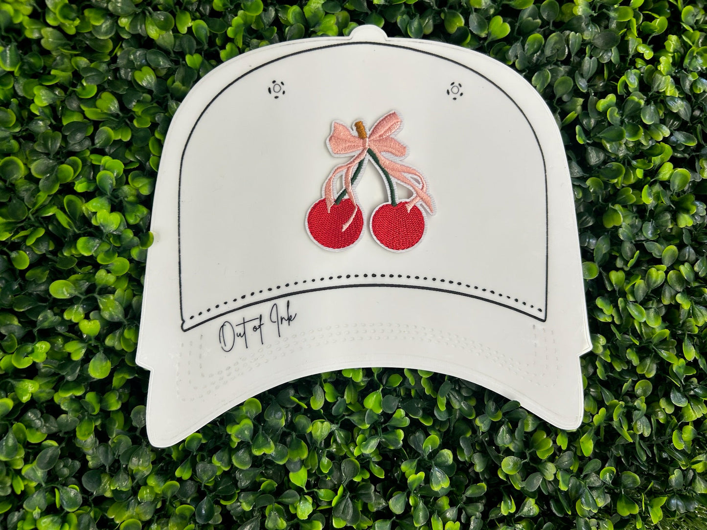 Cherry with Pink Bow Embroidered Patch