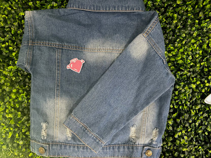 Pink Heart with Wings Embroidered Patch