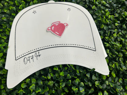 Pink Heart with Wings Embroidered Patch