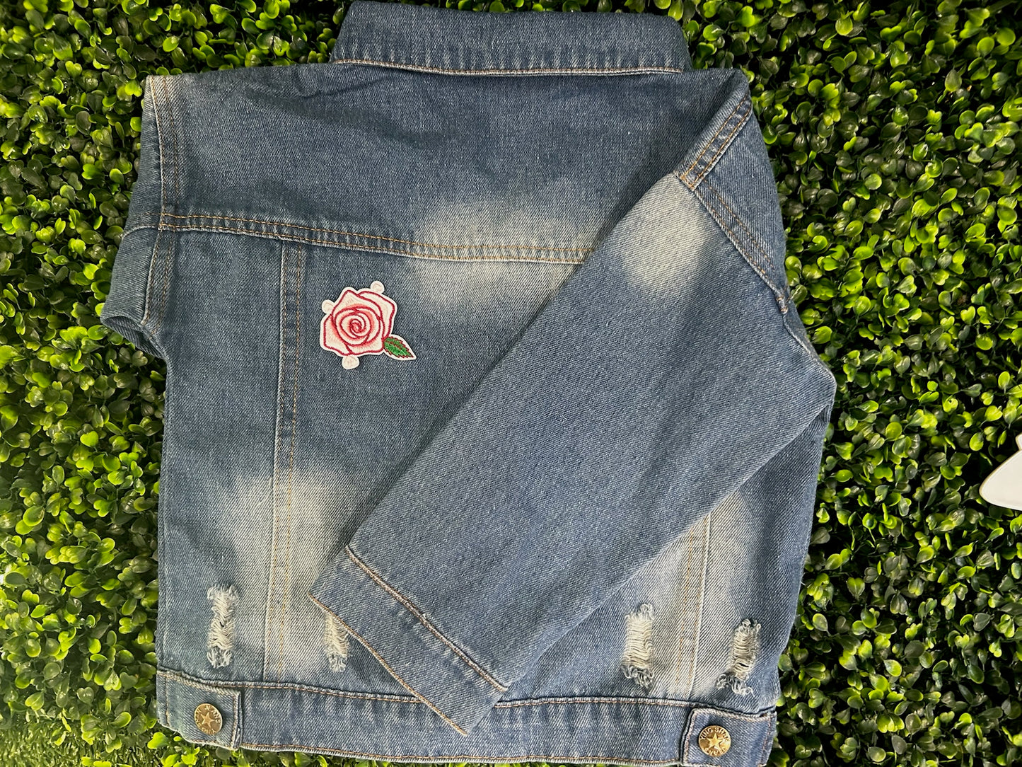 Red Rose Embroidered Patch