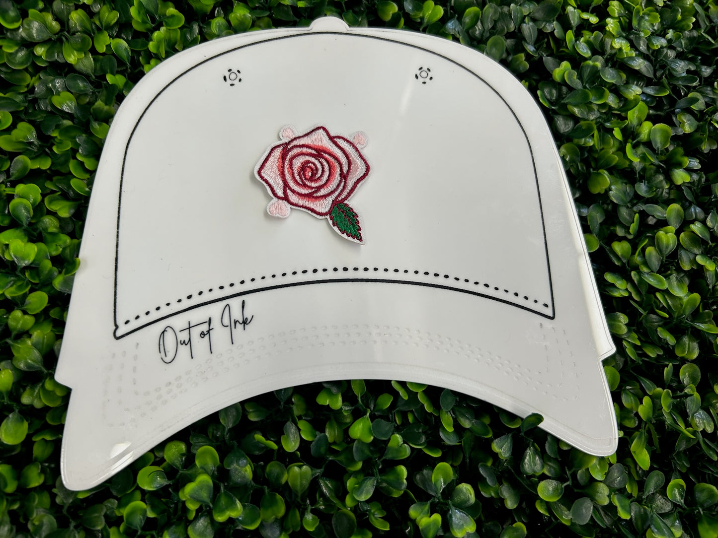 Red Rose Embroidered Patch