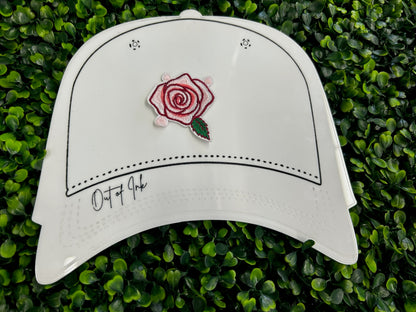 Red Rose Embroidered Patch