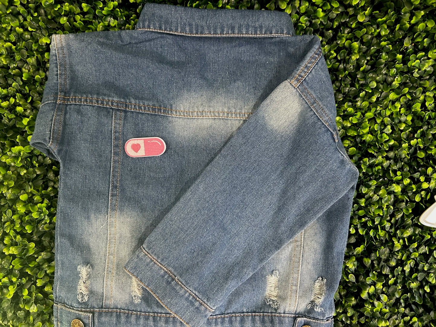 Heart Pill Embroidered Patch