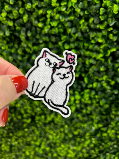 Couple Cats Embroidered Patch