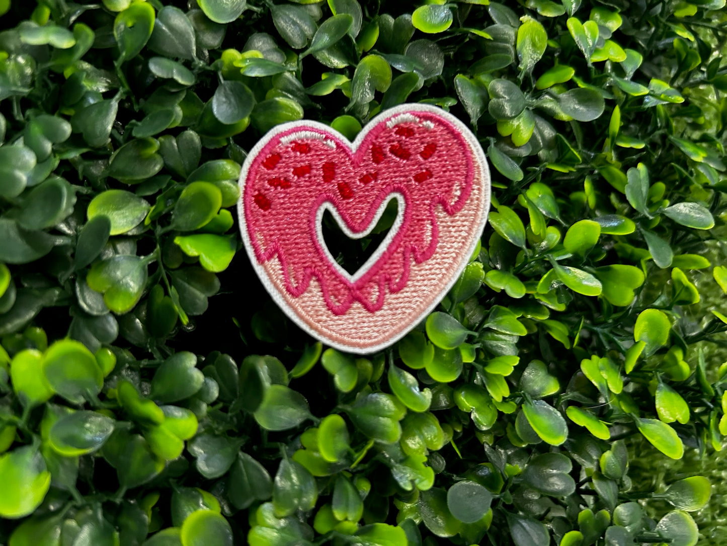 Donut Heart Embroidered Patch