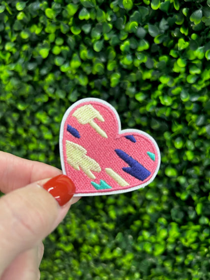 Camouflage Heart Embroidered Patch