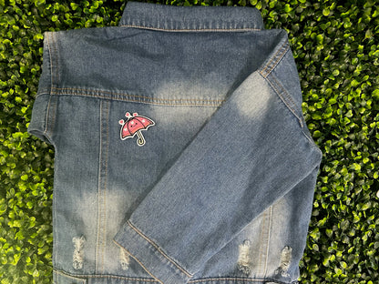 Kawaii Heart Umbrella Embroidered Patch