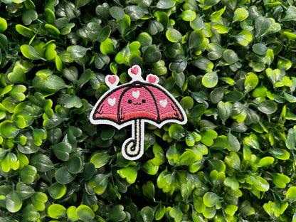 Kawaii Heart Umbrella Embroidered Patch