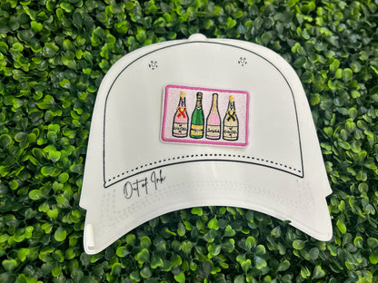 Champagne Bottle Embroidered Patch