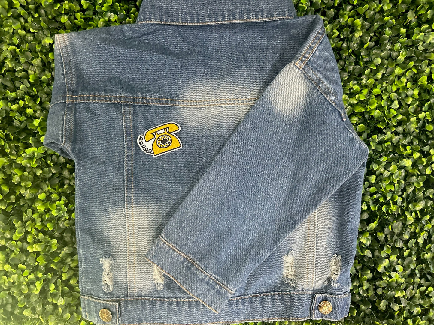 Retro Telephone Embroidered Patch