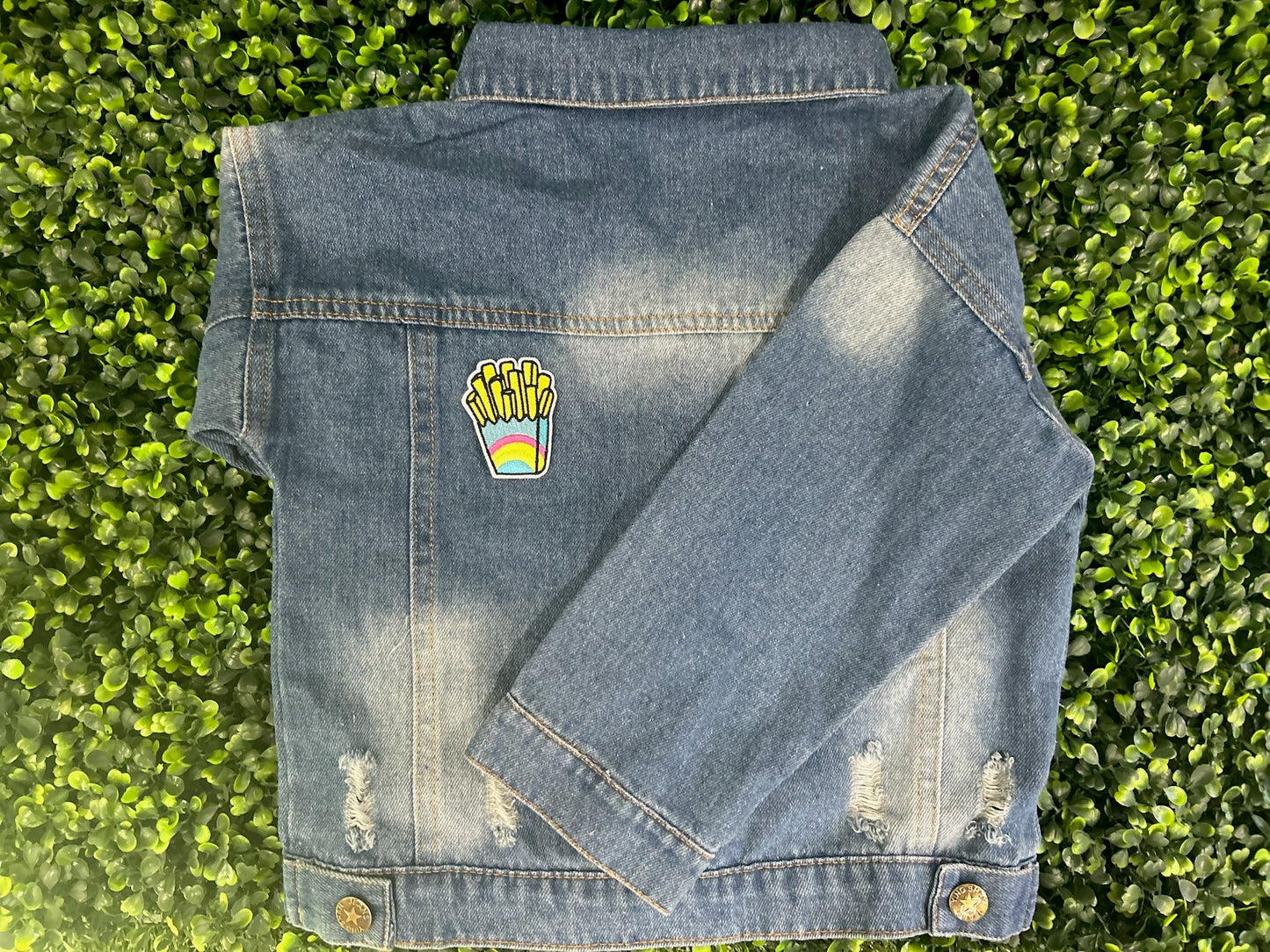 Rainbow French Fries Embroidered Patch