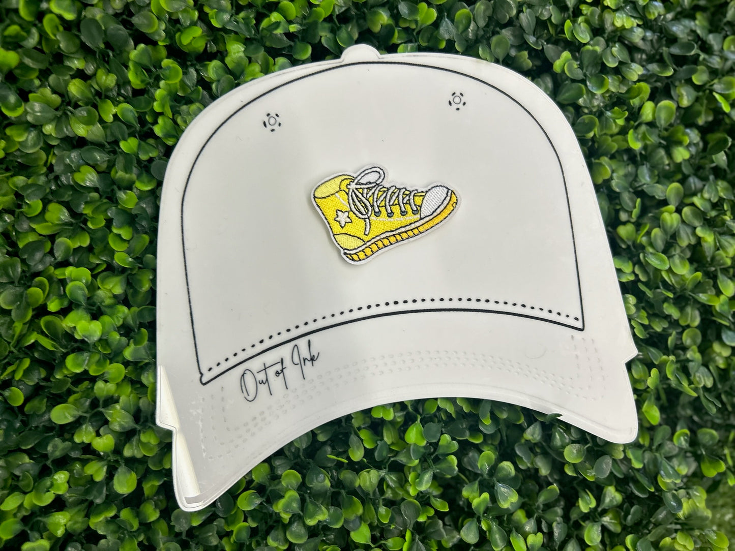 Yellow Sneaker Embroidered Patch