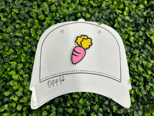 Pink Carrot Embroidered Patch
