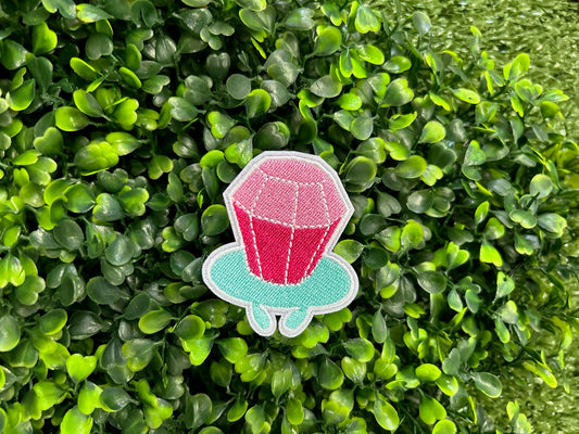 Pink Candy Ring Embroidered Patch