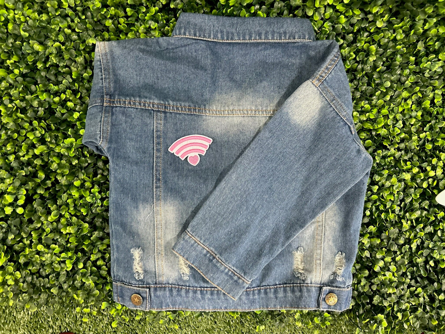 Heart WiFi Signal Embroidered Patch