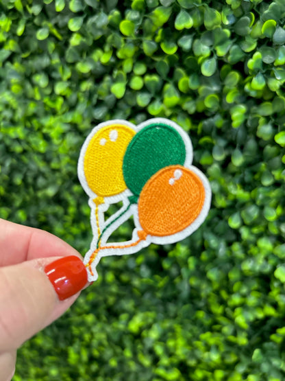 St. Patrick’s Day Balloon Patch | Green Orange Yellow Balloons Iron-On Patch