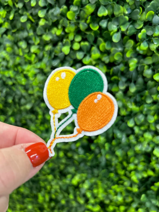 St. Patrick’s Day Balloon Patch | Green Orange Yellow Balloons Iron-On Patch