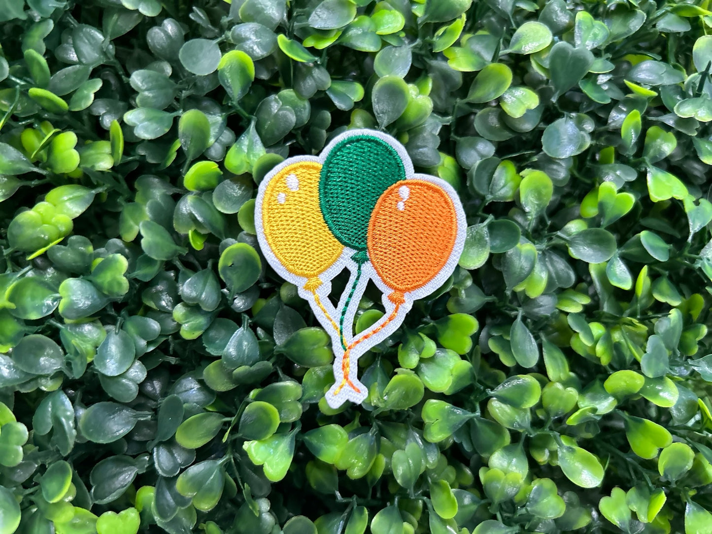 St. Patrick’s Day Balloon Patch | Green Orange Yellow Balloons Iron-On Patch