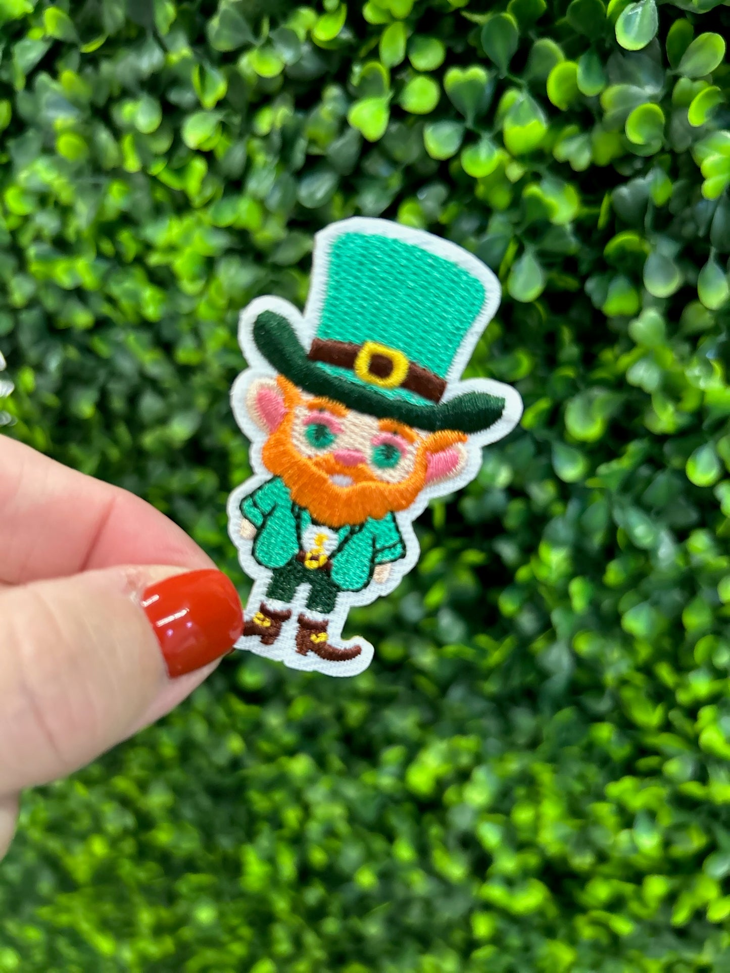 Cute Leprechaun Iron-On Patch | St. Patrick’s Day Irish Embroidered Patch