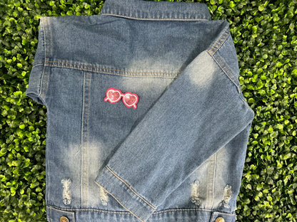 Sequin Heart Sunglasses Embroidered Patch