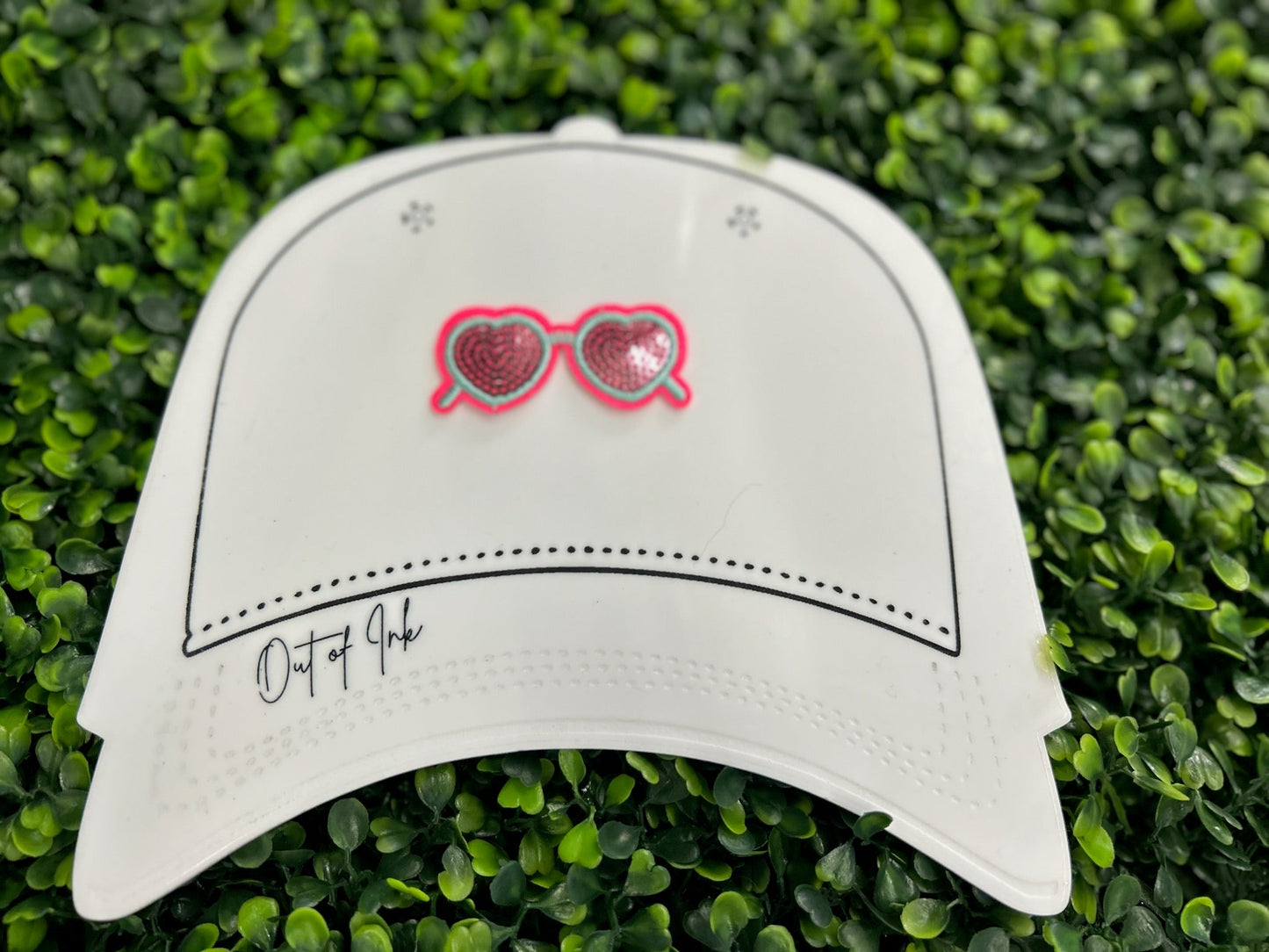 Sequin Heart Sunglasses Embroidered Patch