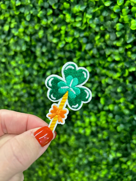 Shamrock Wand Embroidered Patch