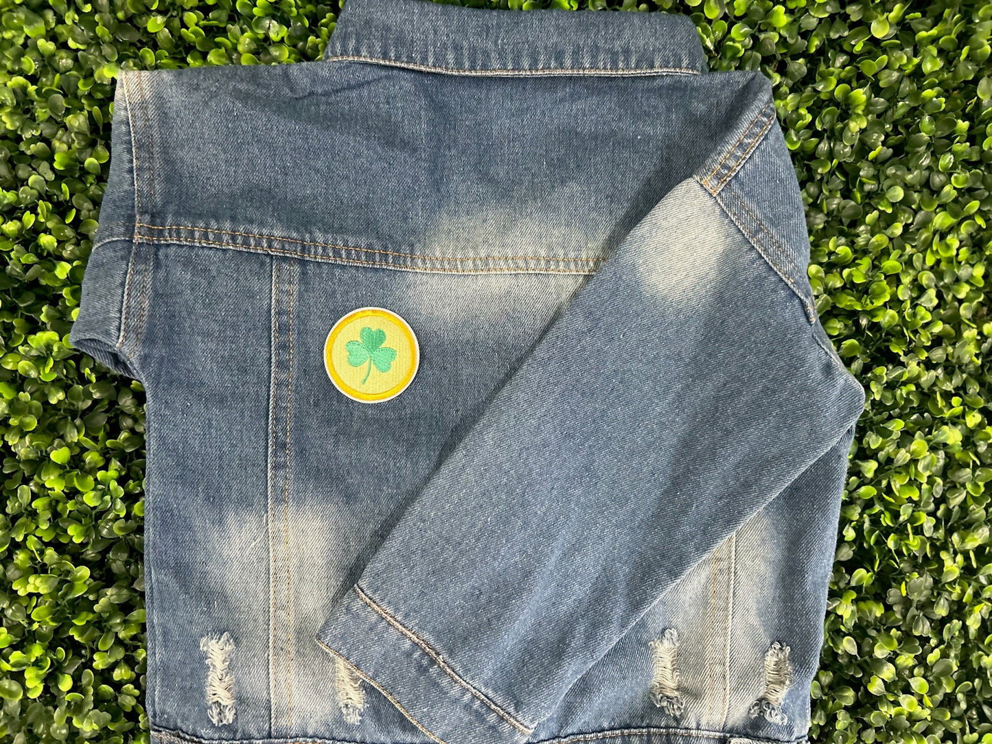 Shamrock Coin Circle Embroidered Patch