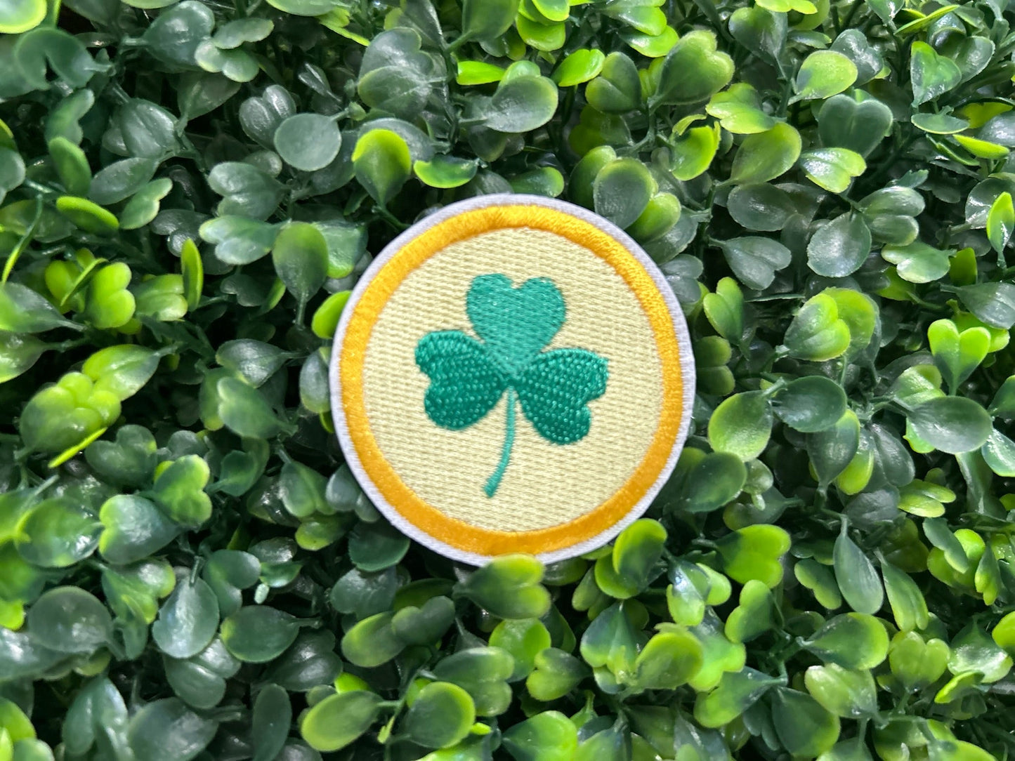 Shamrock Coin Circle Embroidered Patch