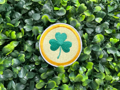Shamrock Coin Circle Embroidered Patch