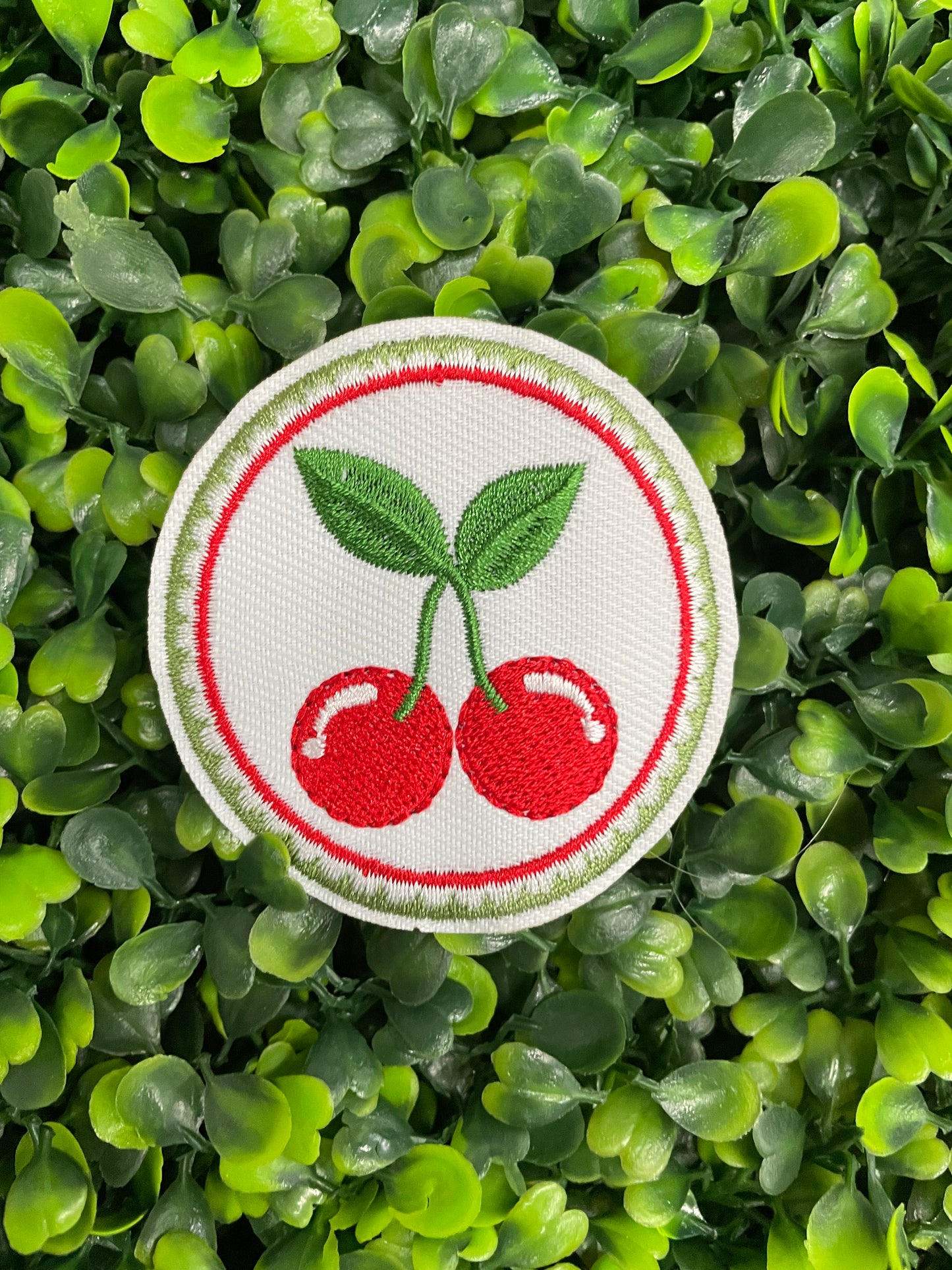 Classic Cherry Embroidered Patch