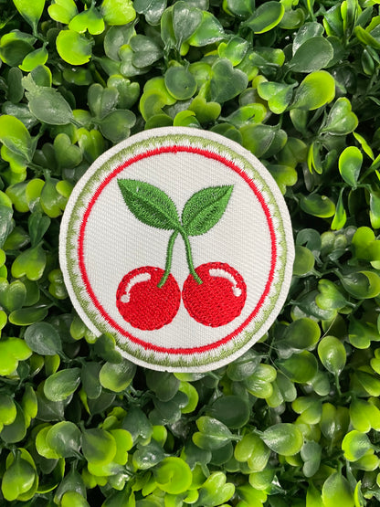 Classic Cherry Embroidered Patch