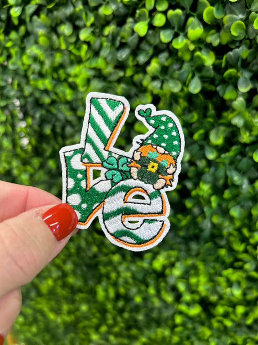 Lucky Love Gnome Embroidered Patch