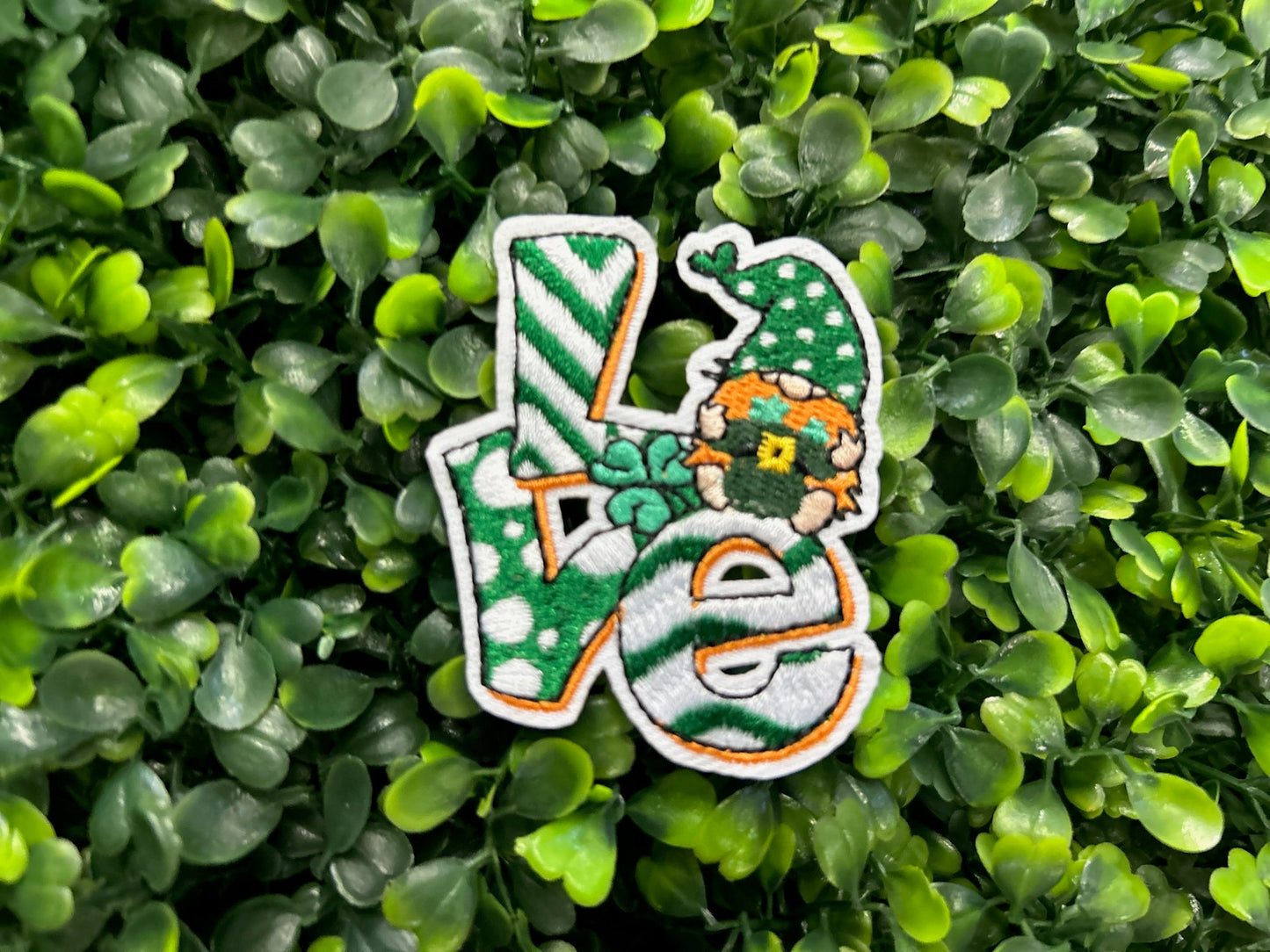 Lucky Love Gnome Embroidered Patch