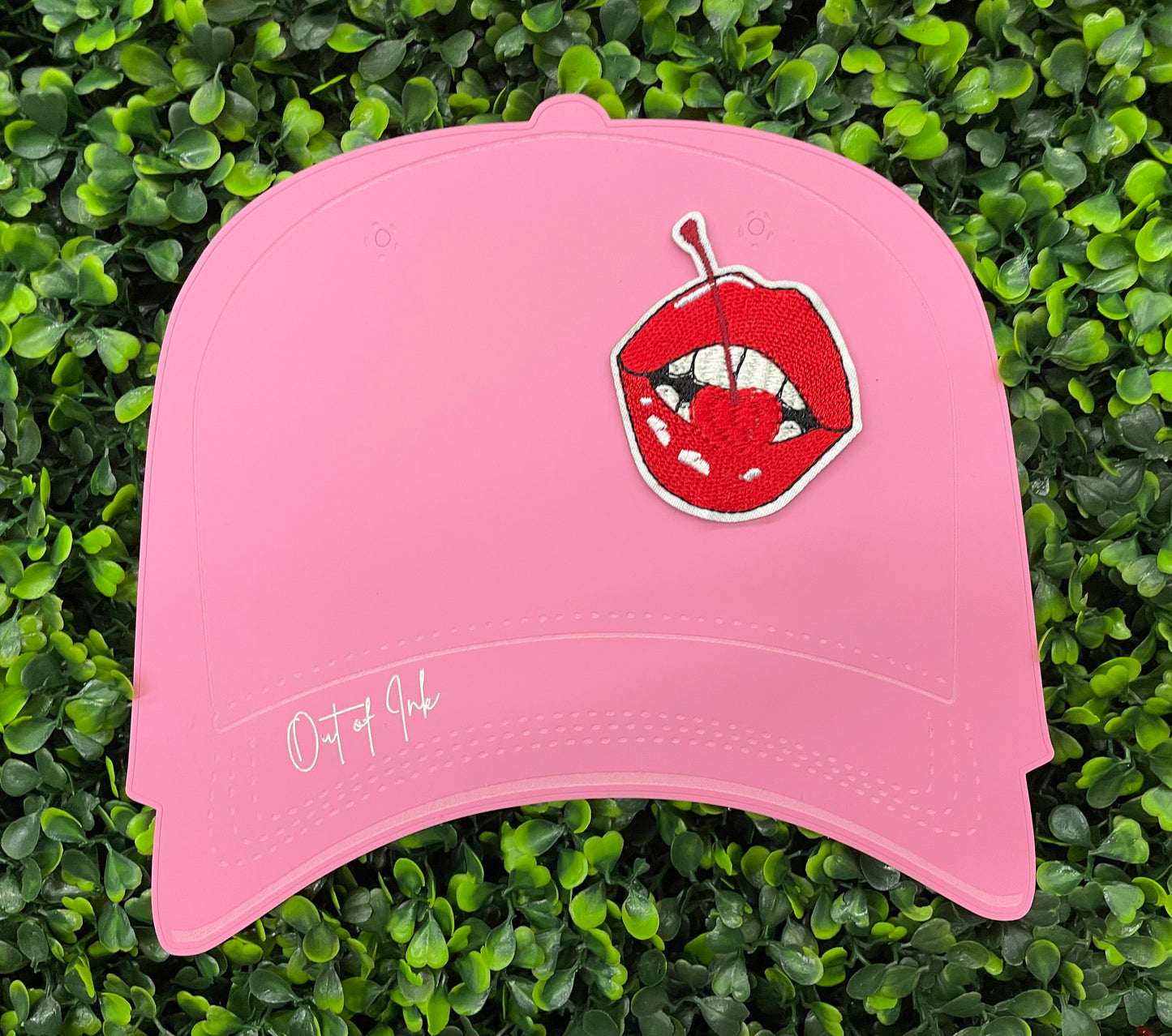 Cherry Lips Embroidered Patch