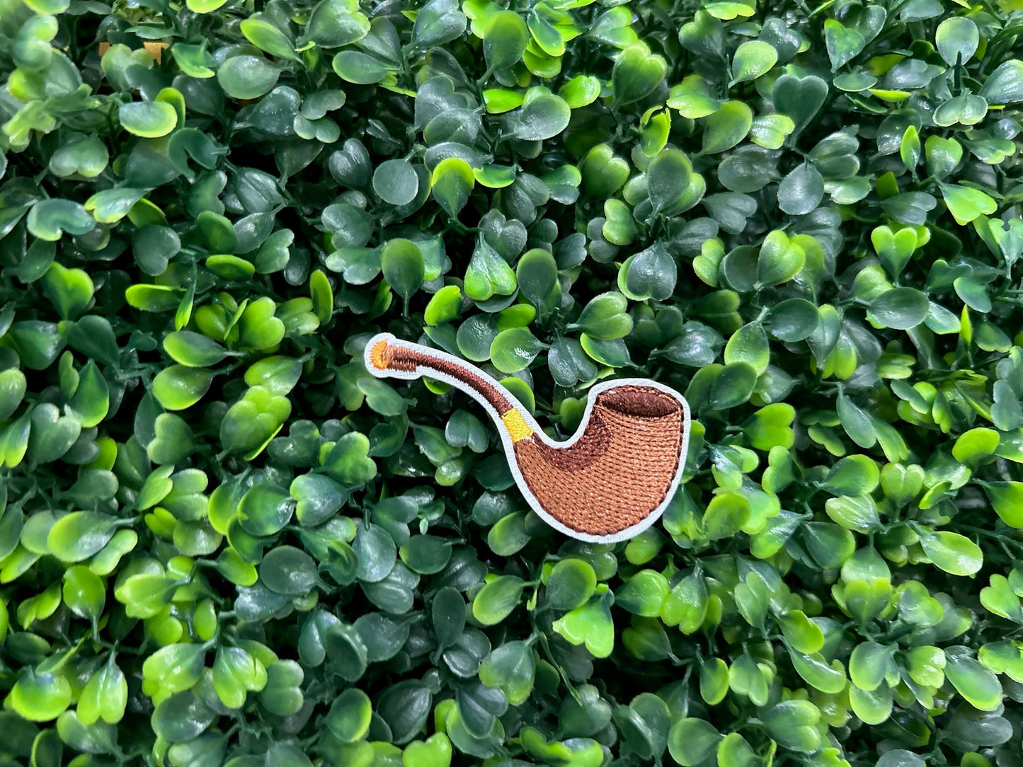 Brown Pipe Embroidered Patch