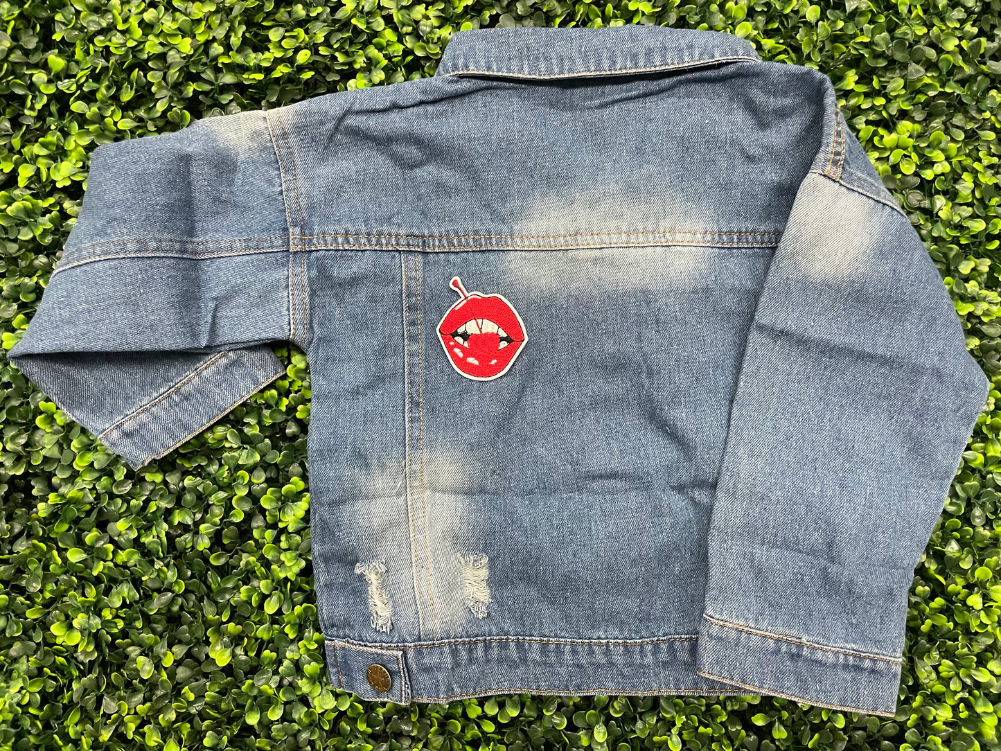 Cherry Lips Embroidered Patch