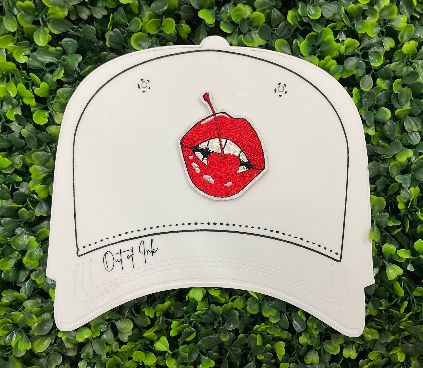 Cherry Lips Embroidered Patch