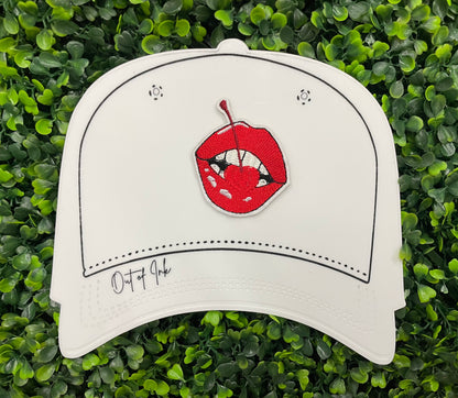 Cherry Lips Embroidered Patch