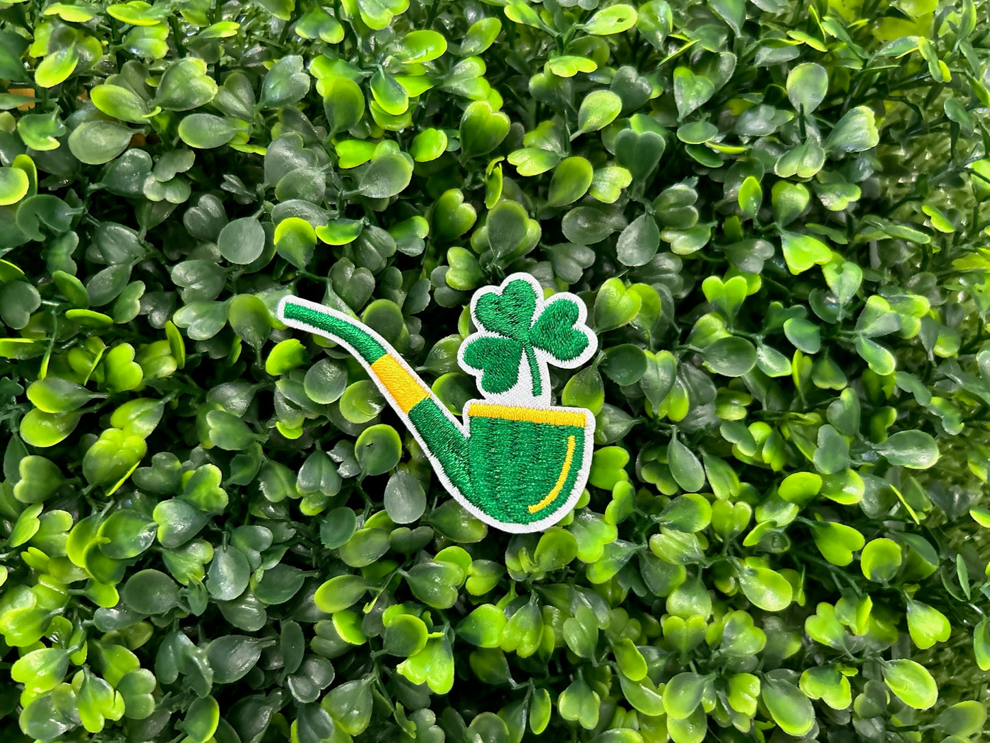 Shamrock Pipe Embroidered Patch